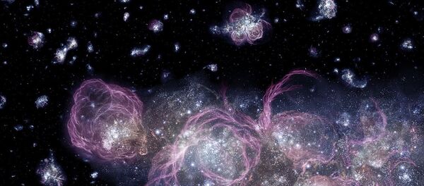 Colliding protogalaxies less than 1 billion years afer the big bang Colliding protogalaxies less than 1 billion years afer the big bang - Sputnik International