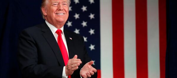 US President Donald Trump smiles as he arrives to speak about tax reform legislation in St. Louis, Missouri, US November 29, 2017. R US President Donald Trump smiles as he arrives to speak about tax reform legislation in St. Louis, Missouri, US November 29, 2017. R - Sputnik International