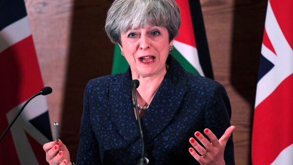 Britain's Prime Minister Theresa May speaks at a press conference in Amman, Jordan, November 30, 2017 - Sputnik International