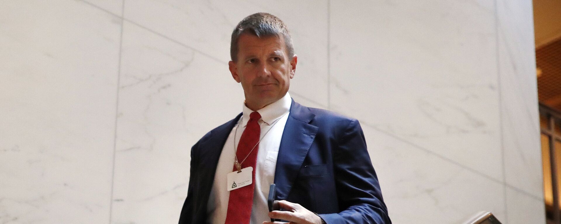 Blackwater founder Erik Prince arrives for a closed meeting with members of the House Intelligence Committee, Thursday, Nov. 30, 2017, on Capitol Hill in Washington - Sputnik International, 1920, 20.02.2021