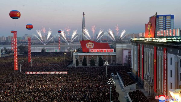 A view of celebrations at Kim Il-sung Square on December 1, in this photo released by North Korea's Korean Central News Agency (KCNA) in Pyongyang December 2, 2017 - Sputnik International