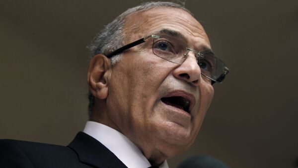 In this Saturday, May 26, 2012 file photo, Egyptian presidential candidate Ahmed Shafiq speaks to the media during a press conference at his office in Cairo, Egypt - Sputnik International
