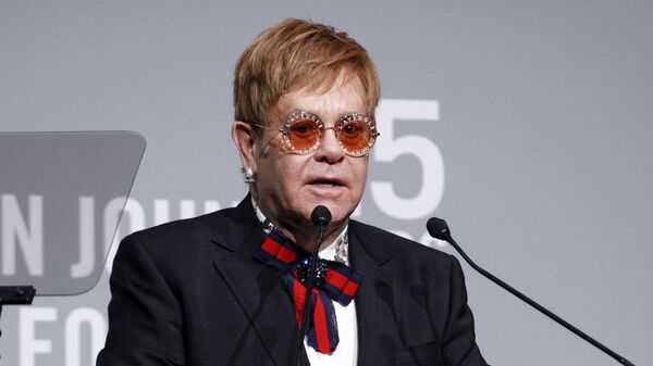 Elton John attends the Elton John AIDS Foundation's 25th Anniversary Gala at The Cathedral of St. John the Divine on Tuesday, Nov. 7, 2017, in New York. - Sputnik International