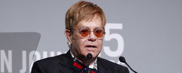 Elton John attends the Elton John AIDS Foundation's 25th Anniversary Gala at The Cathedral of St. John the Divine on Tuesday, Nov. 7, 2017, in New York. Elton John attends the Elton John AIDS Foundation's 25th Anniversary Gala at The Cathedral of St. John the Divine on Tuesday, Nov. 7, 2017, in New York. - Sputnik International