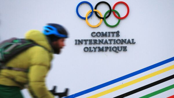 The sign of the International Olympic Committee (IOC) Headquarters in Lausanne - Sputnik International
