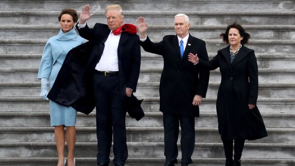 US First Lady Melania Trump, President Donald Trump, Vice President Mike Pence and Karen Pence - Sputnik International
