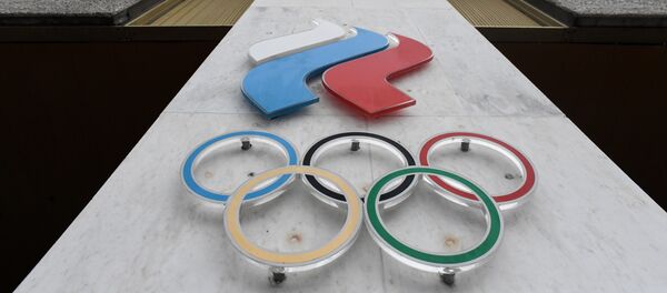 The Olympic rings are seen on the facade of the Russian Olympic Committee (ROC) building in Moscow The Olympic rings are seen on the facade of the Russian Olympic Committee (ROC) building in Moscow - Sputnik International