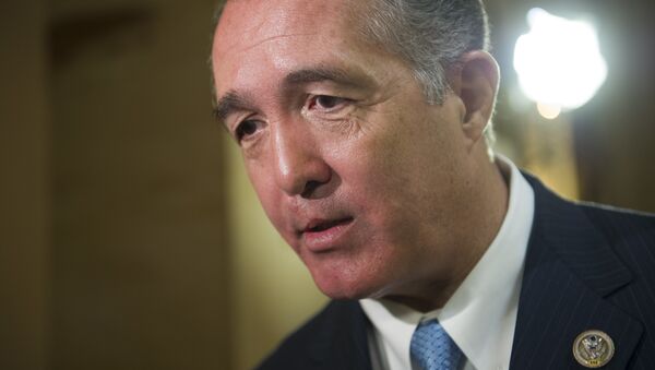 Rep. Trent Franks, R-Ariz. speaks with a reporter on Capitol Hill in Washington, Friday, March 24, 2017, as the House nears a vote on their health care overhaul. - Sputnik International