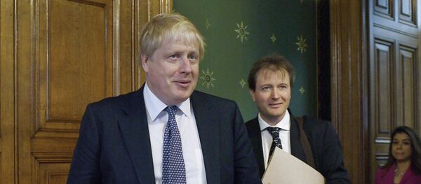 Britain's Foreign Secretary Boris Johnson (L) meets with Richard Ratcliffe, the husband of British-Iranian woman Nazanin Zaghari-Ratcliffe who is jailed in Iran, at the Foreign and Commonwealth Office in London on November 15, 2017 Britain's Foreign Secretary Boris Johnson (L) meets with Richard Ratcliffe, the husband of British-Iranian woman Nazanin Zaghari-Ratcliffe who is jailed in Iran, at the Foreign and Commonwealth Office in London on November 15, 2017 - Sputnik International