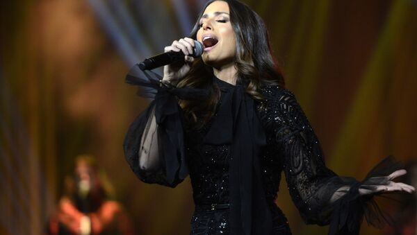 Lebanese singer Hiba Tawaji performing during the first ever female concert in the capital Riyadh at the King Fahd Cultural Center in the Saudi capital Riyadh - Sputnik International