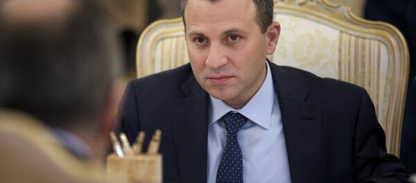 Lebanese Foreign Minister Gebran Bassil listens to his Russian counterpart Sergey Lavrov during their meeting in Moscow, Russia Lebanese Foreign Minister Gebran Bassil listens to his Russian counterpart Sergey Lavrov during their meeting in Moscow, Russia - Sputnik International