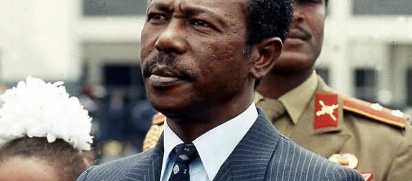 Former Ethiopian president Mengistu Haile Marian, is seen in Ethiopia, in this Aug. 9, 1990 file photo - Sputnik International