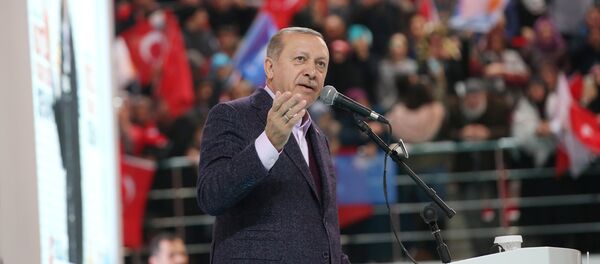 Turkish President Tayyip Erdogan addresses his supporters during a meeting of his ruling AK Party in Sivas, Turkey December 10, 2017 - Sputnik International