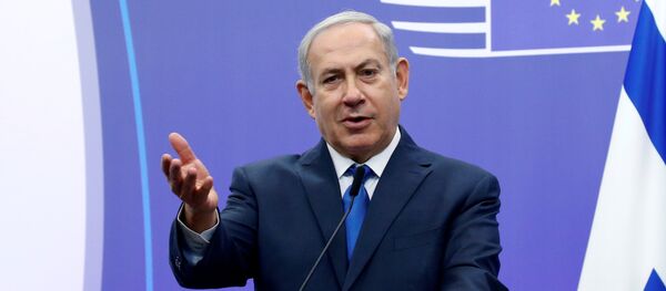 Israel's Prime Minister Benjamin Netanyahu briefs the media next to European Union foreign policy chief Federica Mogherini (unseen) at the European Council in Brussels, Belgium December 11, 2017 Israel's Prime Minister Benjamin Netanyahu briefs the media next to European Union foreign policy chief Federica Mogherini (unseen) at the European Council in Brussels, Belgium December 11, 2017 - Sputnik International