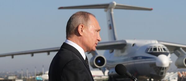 President Vladimir Putin visits Hmeymim Air Base in Syria President Vladimir Putin visits Hmeymim Air Base in Syria - Sputnik International