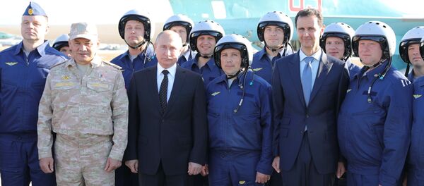 Vladimir Putin's Surprise Visit to Hmeymin Airbase Amid Victory Over Daesh Vladimir Putin's Surprise Visit to Hmeymin Airbase Amid Victory Over Daesh - Sputnik International