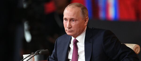 December 14, 2017. Russian President Vladimir Putin at his annual conference. The World Trade Center on Krasnaya Presnya Street December 14, 2017. Russian President Vladimir Putin at his annual conference. The World Trade Center on Krasnaya Presnya Street - Sputnik International
