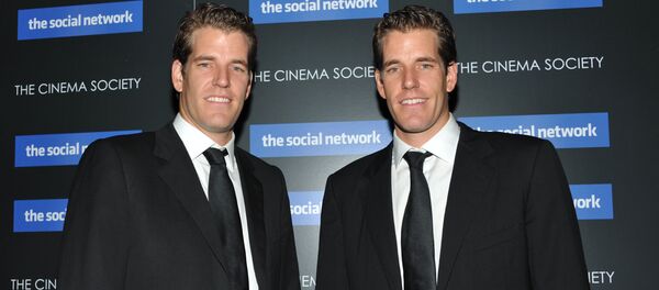 Twins Cameron Winklevoss and Tyler Winklevoss attend a special screening of 'The Social Network' in New York. (File) Twins Cameron Winklevoss and Tyler Winklevoss attend a special screening of 'The Social Network' in New York. (File) - Sputnik International