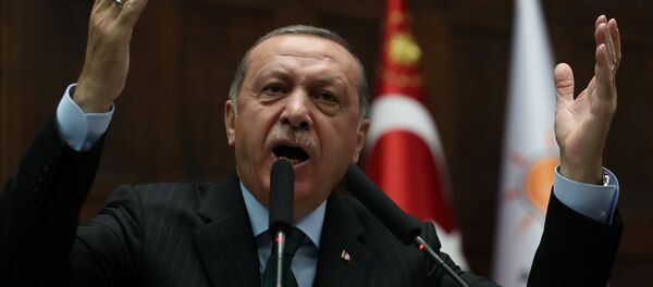 Turkey's President Tayyip Erdogan addresses members of parliament from his ruling AK Party (AKP) during a meeting at the Turkish parliament in Ankara, Turkey, December 5, 2017 Turkey's President Tayyip Erdogan addresses members of parliament from his ruling AK Party (AKP) during a meeting at the Turkish parliament in Ankara, Turkey, December 5, 2017 - Sputnik International