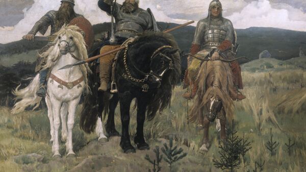 Victor Vasnetsov's Three Bogatyrs. 1898. Oil on canvas. State Tretyakov Gallery, Moscow. (File) - Sputnik International