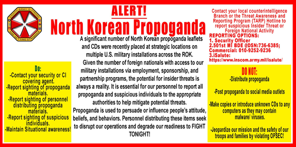US Forces Korea issues alert on North Korean propaganda leaflets US Forces Korea issues alert on North Korean propaganda leaflets - Sputnik International