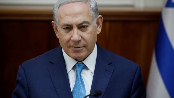 Israeli Prime Minister Benjamin Netanyahu attends the weekly cabinet meeting at the Prime Minister's office in Jerusalem December 24, 2017 - Sputnik International