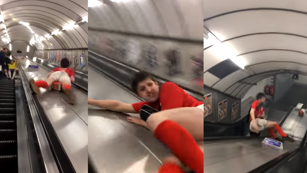 Speed Bump! Escalator Slider Receives Instant Karma - Sputnik International