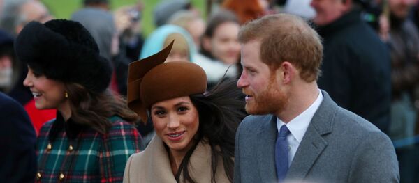 Britain's Prince William, Catherine, Duchess of Cambridge, Prince Harry and Meghan Markle arrive at St Mary Magdalene's church for the Royal Family's Christmas Day service on the Sandringham estate in eastern England, Britain, December 25, 2017 - Sputnik International