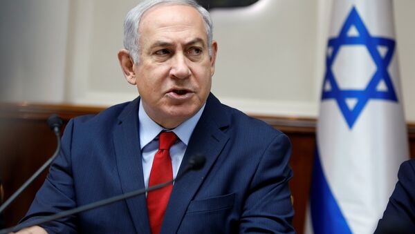 Israeli Prime Minister Benjamin Netanyahu attends the weekly cabinet meeting at the Prime Minister's office in Jerusalem December 31, 2017 - Sputnik International