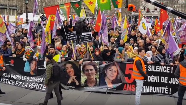 Kurdhish protest rally in Paris - Sputnik International