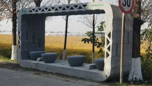 A 3D printed bus stop in China - Sputnik International