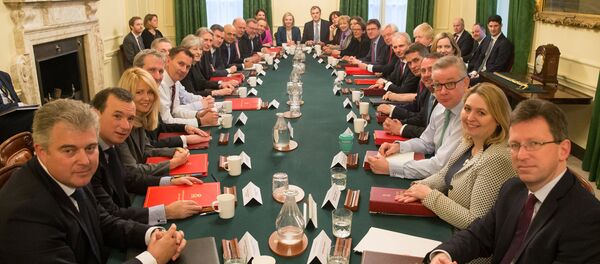 Britain's Prime Minister Theresa May leads her first cabinet meeting of the new year following a reshuffle at 10 Downing Street, London January 9, 2018 Britain's Prime Minister Theresa May leads her first cabinet meeting of the new year following a reshuffle at 10 Downing Street, London January 9, 2018 - Sputnik International