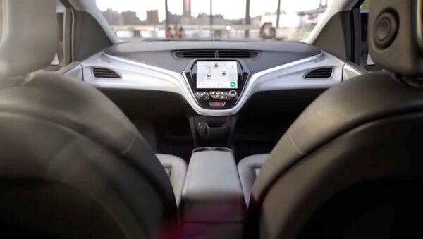 GM's planned Cruise AV driverless car features no steering wheel or pedals in a still image from video released January 12, 2018 - Sputnik International