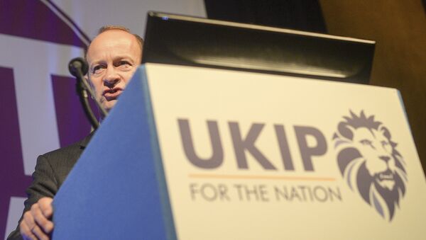 Henry Bolton, who has been elected as the new party leader of Britain's UK Independence Party speaks during the UKIP National Conference in Torquay England Friday Sept. 29, 2017 - Sputnik International