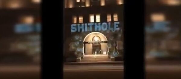 ''Shithole' Projected onto Trump Hotel in Washington DC ''Shithole' Projected onto Trump Hotel in Washington DC - Sputnik International