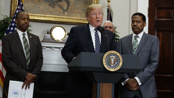 President Donald Trump speaks during an event to honor Dr. Martin Luther King Jr., in the Roosevelt Room of the White House, Friday, Jan. 12, 2018, in Washington - Sputnik International