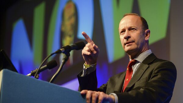 Henry Bolton, who has been elected as the new party leader of Britain's UK Independence Party speaks during the UKIP National Conference in Torquay England - Sputnik International