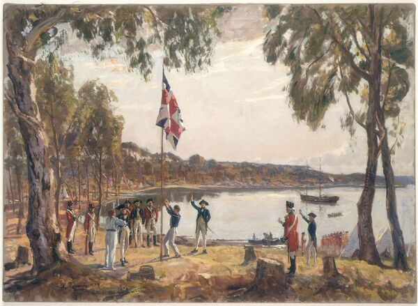 The Founding of Australia. By Capt. Arthur Phillip R.N. Sydney Cove, Jan. 26th 1788. Oil sketch The Founding of Australia. By Capt. Arthur Phillip R.N. Sydney Cove, Jan. 26th 1788. Oil sketch - Sputnik International