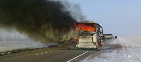 Over 50 people killed in bus fire in Kazakhstan - Sputnik International