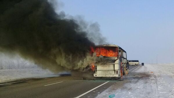 Over 50 people killed in bus fire in Kazakhstan - Sputnik International
