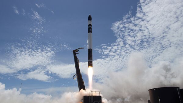 In this photo provided by Rocket Lab, Electron rocket carrying only a small payload of about 150 kilograms (331 pounds), lifts off from the Mahia Peninsula on New Zealand's North Island's east coast - Sputnik International
