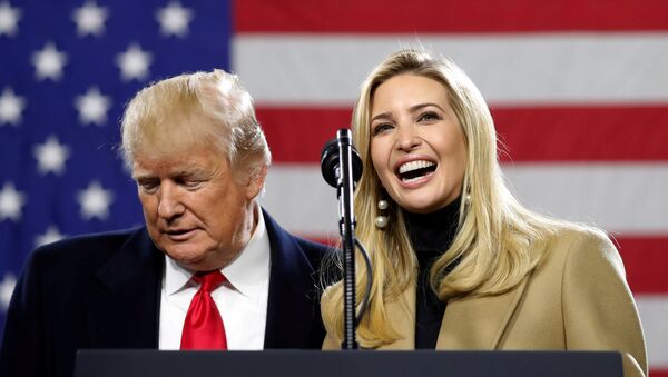US President Donald Trump introduces his daughter Ivanka to speak during a visit to H&K Equipment Company in Coraopolis, Pennsylvania, January 18, 2018. - Sputnik International