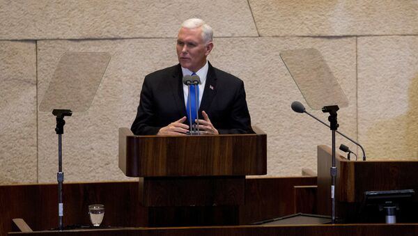 U.S. Vice President Mike Pence addresses the Knesset, Israeli Parliament, in Jerusalem - Sputnik International