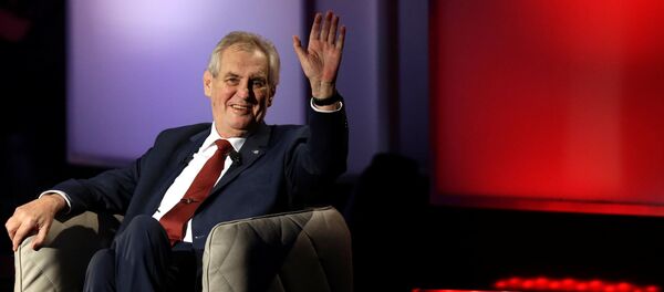 Czech presidential candidate and incumbent Milos Zeman attends a televised debate ahead of an election run-off, in Prague, Czech Republic January 23, 2018 Czech presidential candidate and incumbent Milos Zeman attends a televised debate ahead of an election run-off, in Prague, Czech Republic January 23, 2018 - Sputnik International