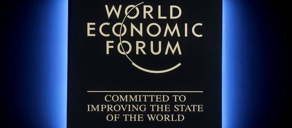 A Forum's logo shines during the annual meeting of the World Economic Forum in Davos, Switzerland, Tuesday, Jan. 23, 2018 A Forum's logo shines during the annual meeting of the World Economic Forum in Davos, Switzerland, Tuesday, Jan. 23, 2018 - Sputnik International