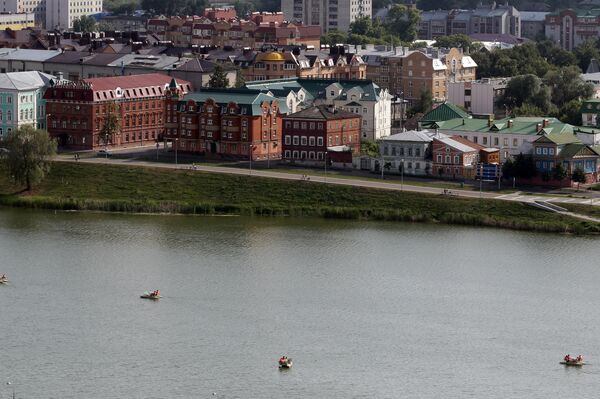 View of Lake Kaban and Old Tatar quarters from the helicopter pad of the Grand Hotel Kazan. (File) View of Lake Kaban and Old Tatar quarters from the helicopter pad of the Grand Hotel Kazan. (File) - Sputnik International