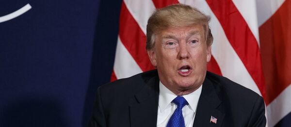President Donald Trump speaks during a meeting with British Prime Minister Theresa May at the World Economic Forum - Sputnik International