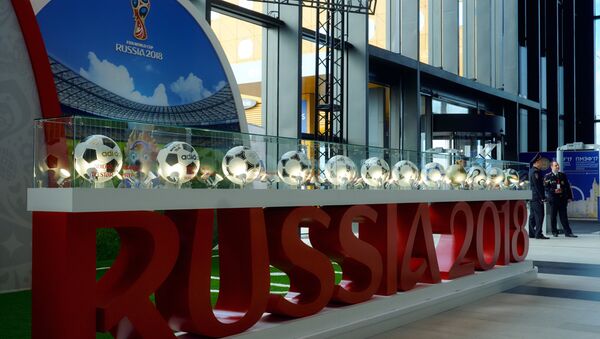 The 2018 FIFA World Cup stand ahead of the 2017 St. Petersburg International Economic Forum (SPIEF). (File) - Sputnik International