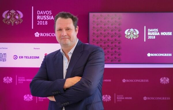 Dirk Ahlborn PDG de Hyperloop Transportation Technologies (HTT), à la Maison Russe du Forum de Davos Dirk Ahlborn PDG de Hyperloop Transportation Technologies (HTT), à la Maison Russe du Forum de Davos - Sputnik International