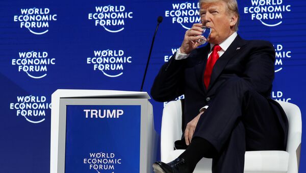 U.S. President Donald Trump attends the World Economic Forum (WEF) annual meeting in Davos, Switzerland January 26, 2018 - Sputnik International